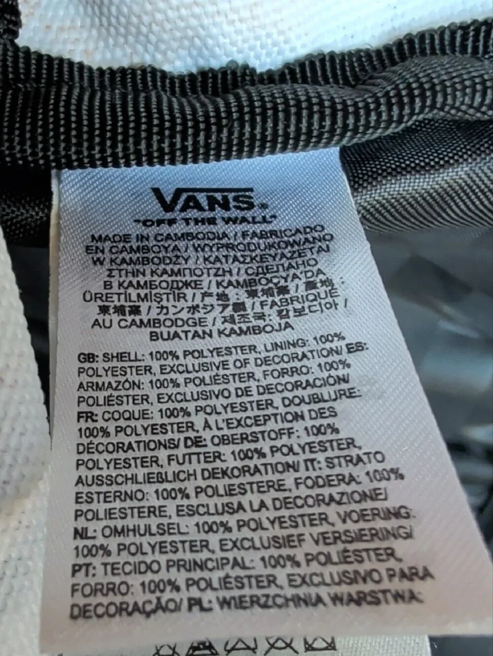 Vans White Backpack with Pink Rose Floral Print Back To School And Adventures